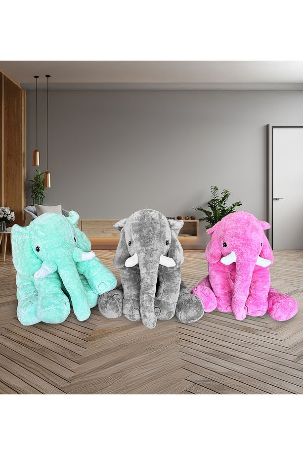 Büyük Dev 150 Cm Boy Peluş Fil - Çocuklar İçin Yumuşak ve Dev Fil Oyuncak - 4