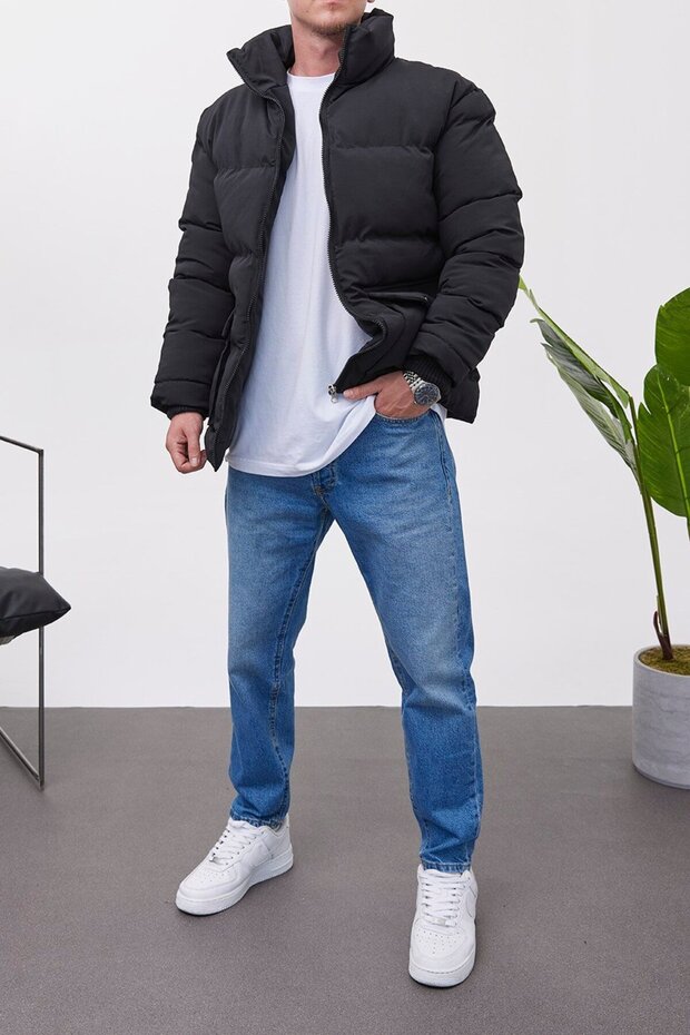 2001 Siyah Şişme Mont - 1