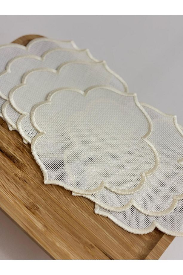 Etuva Linen Elde Işleme Yapmaya Uygun 6'lı Linen Kahve Altı Peçetesi - 1