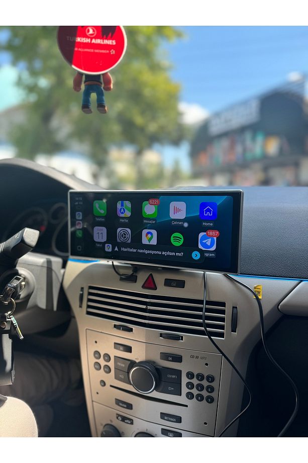 TAK ÇALIŞTIR KABLOSUZ  APPLE CARPLAY VE ANDROİD AUTO OTO  12'' INCH MULTİMEDİA  ARABA EKRAN TEYP - 4