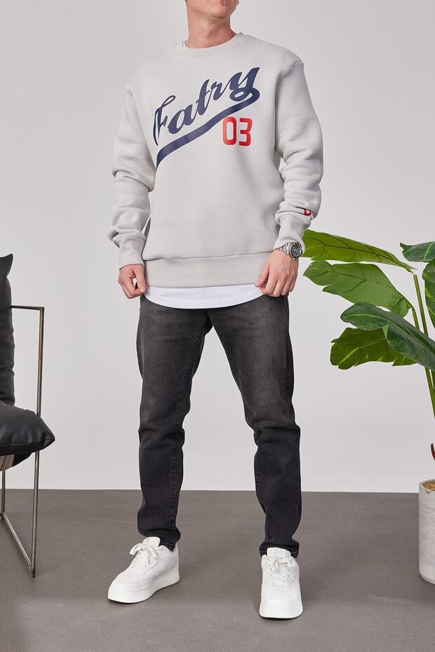 سويت شيرت رمادي فاتري - 2