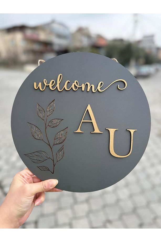 Welcome Kişiye Özel Harfli Ahşap Kapı Süsü, Kapı Çelengi, Isimli Kapı Ve Duvar Süsü - Kapı Dekoru - 4