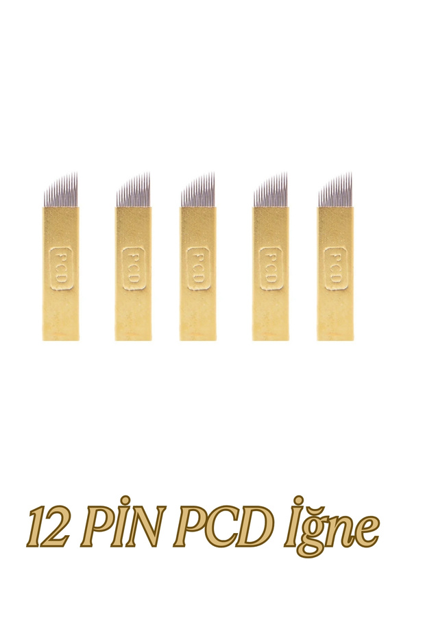 Microblading Iğnesi Pcd 12 Pin 5 Adet Sarı - 1