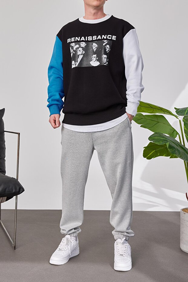 Черен суитшърт Renaissance - 4