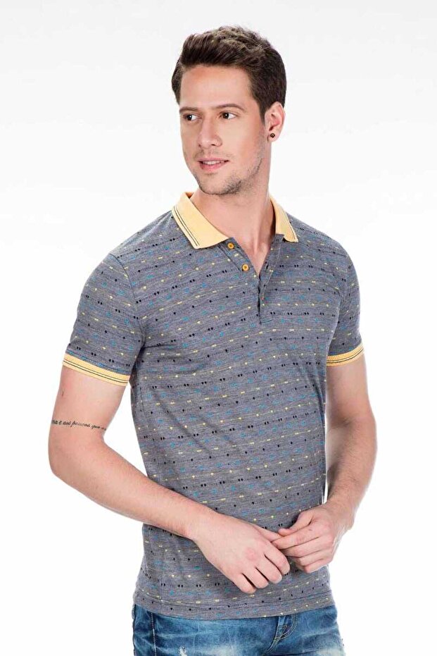 Ct440 polo collar classic men's t-shirt