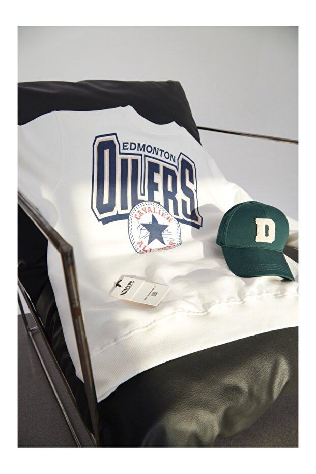 Oilers Basic Beyaz Sweatshirt - 4