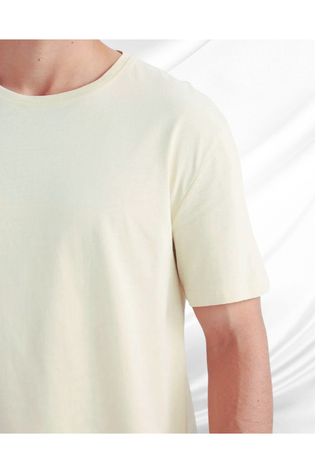 New Regular Fit Crew Neck Basic Solid Short Sleeve T-Shirt - 4