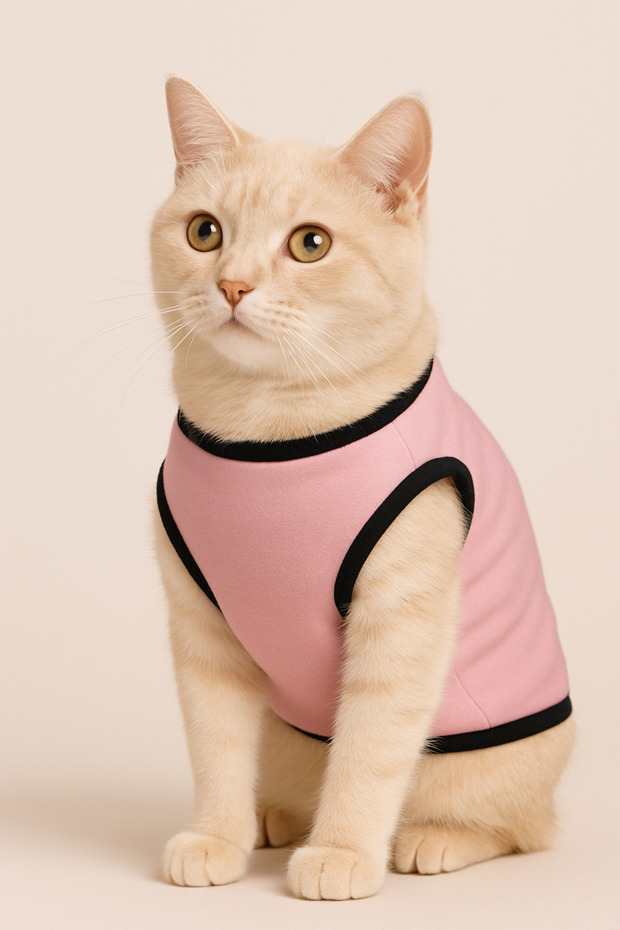New Season Polar Dog And Cat Outfit - Size M - Plain Pink