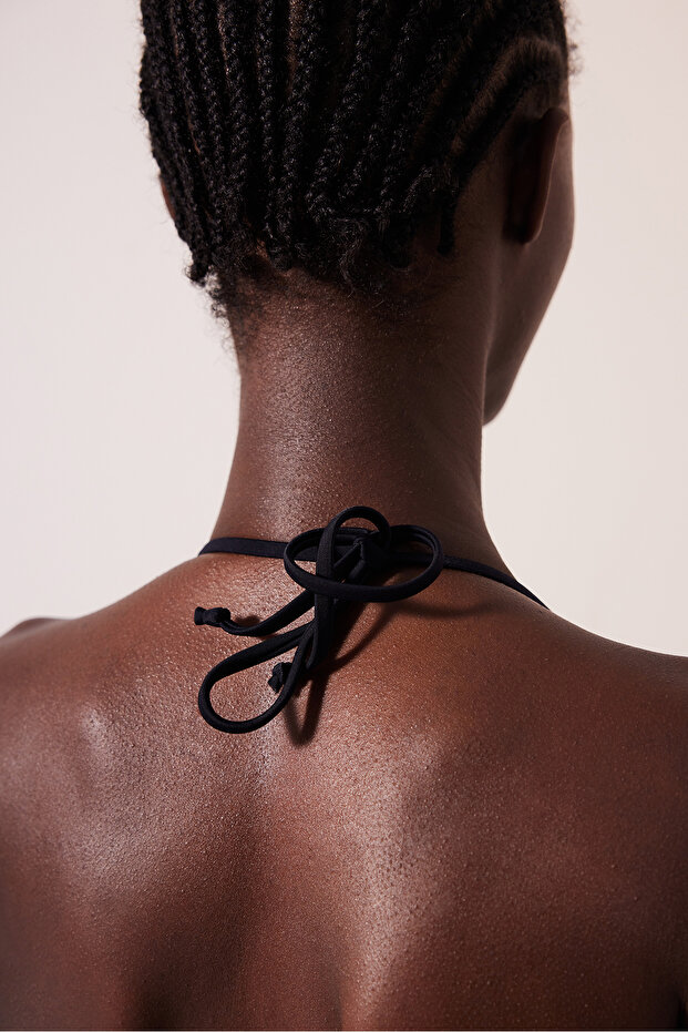 Basic Triangle Siyah Bikini Üstü - 4