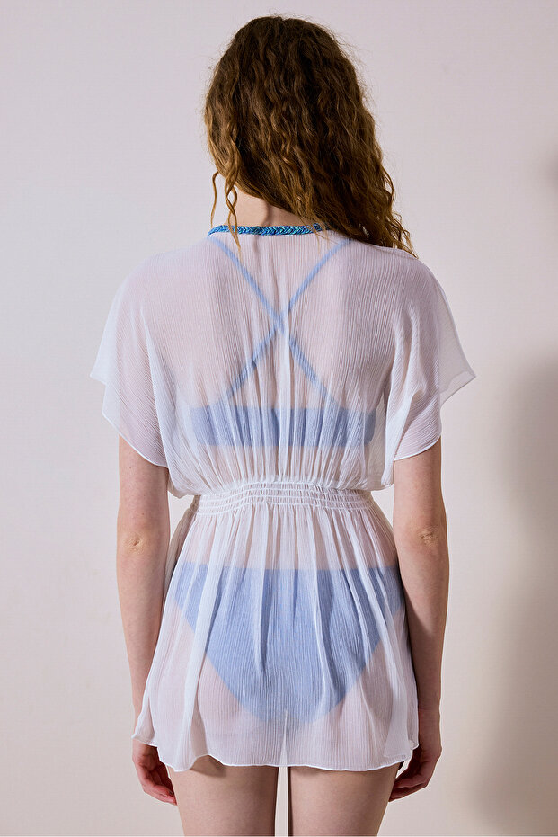 Braided White Kaftan - 2