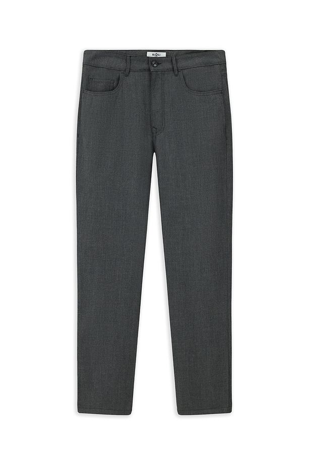 Regular Fit Yünlü Klasik Kumaş Pantolon - 7
