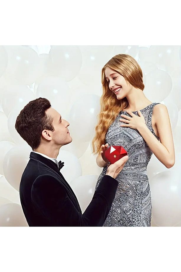 Kristal Kalp Şeklinde Sihirli Yüzük Kutusu Yüzük - 7