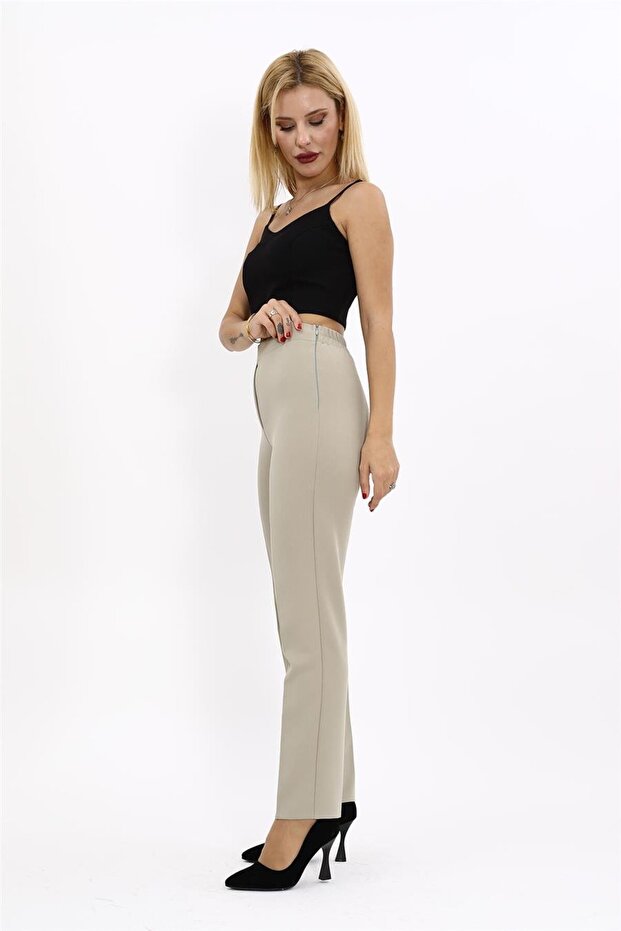 Elastic Tight-Legged Trousers-Bamboo
