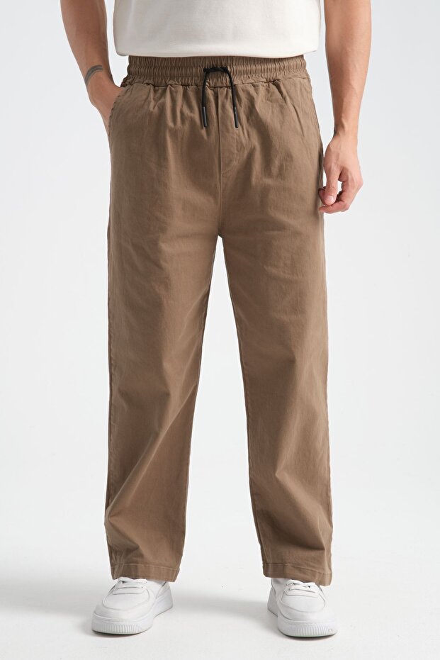 Calmfit Men's Baggy Thick Elastic Waist Trousers