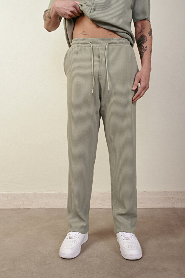 Fitilli Oversize Ottoman Pantolon - 1