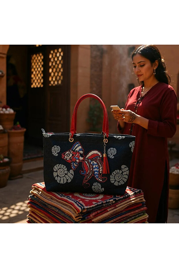 Balıklı Plaj Çantası - 1