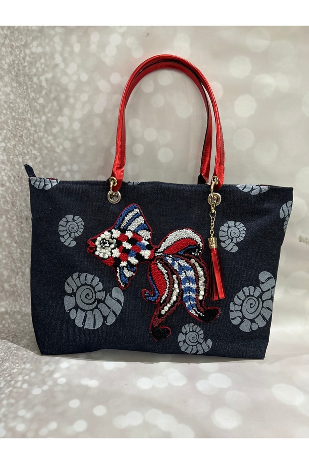 Balıklı Plaj Çantası - 4