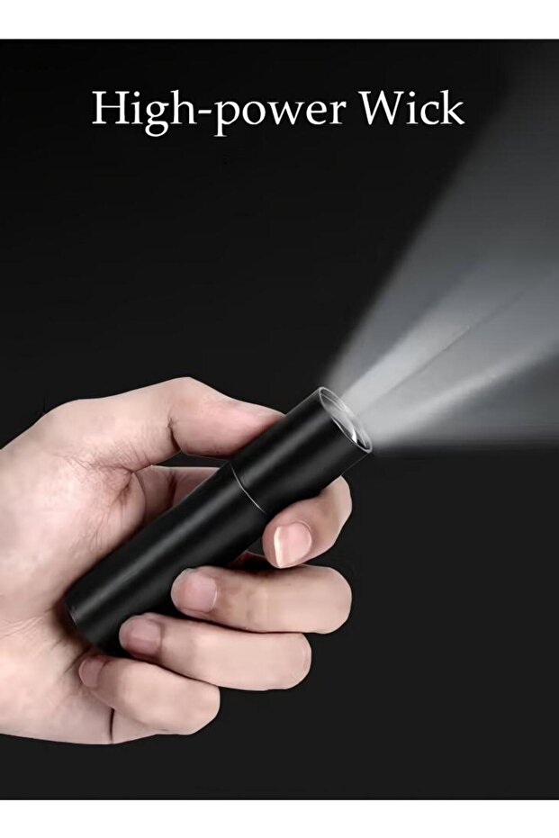 مصباح يدوي صغير قابل لإعادة الشحن وقوي وقابل للسحب مع مصباح يدوي فائق السطوع - 5