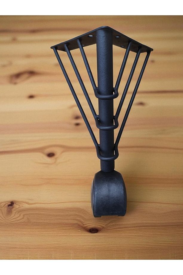 Metal Gövde Tekerlekli Masa Ayağı,sehpa Ayağı, Sihirli Sehpa Ayağı 4 Adet 360 Derece 20 Cm Siyah - 3
