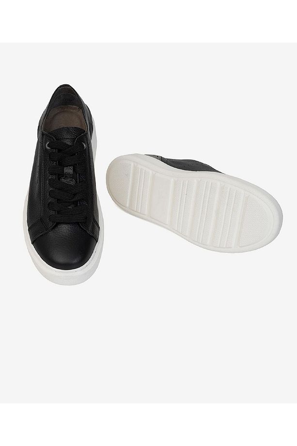 Erkek Siyah Hakiki Deri Sneaker Ayakkabı 3y1sa15770 - 5