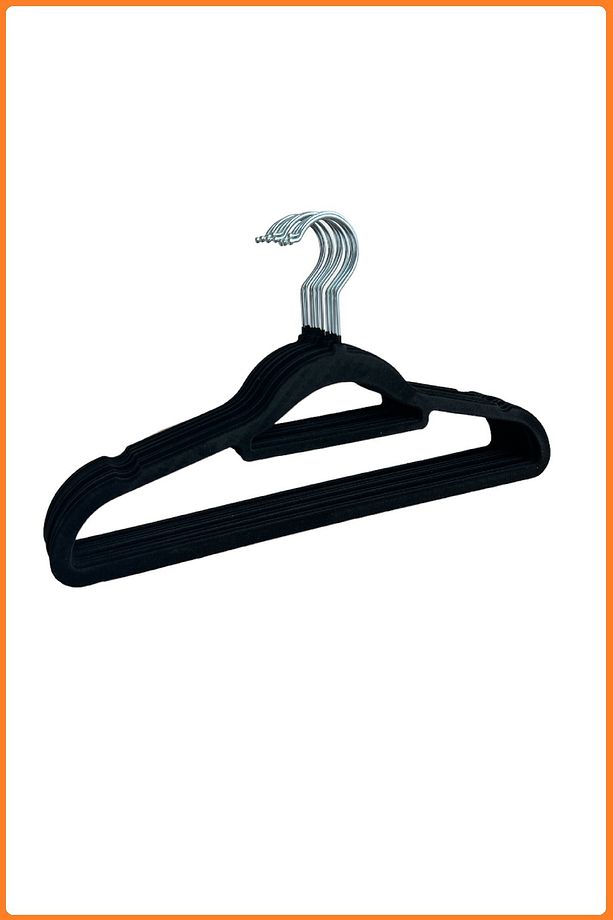 Kadife Askı ,pantolon Askısı, Elbise Askısı, Yüksek Kalite Kadife Kıyafet Askısı, 41 Cm, 10 Adet - 6