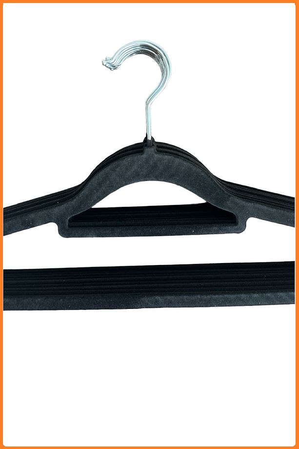 Kadife Askı ,pantolon Askısı, Elbise Askısı, Yüksek Kalite Kadife Kıyafet Askısı, 41 Cm, 10 Adet - 8
