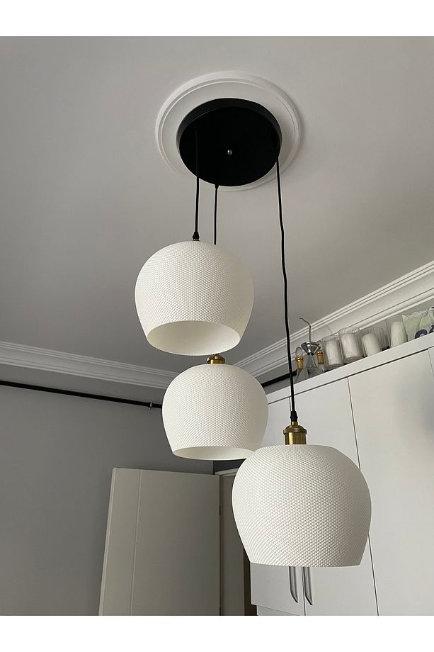 Modern Tarzda Sarkıt Salon Mutfak Yatak Odası Için 3'lü Bohem Avize (RUSTİK AMPUL HEDİYELİ) Nestvibe - 2