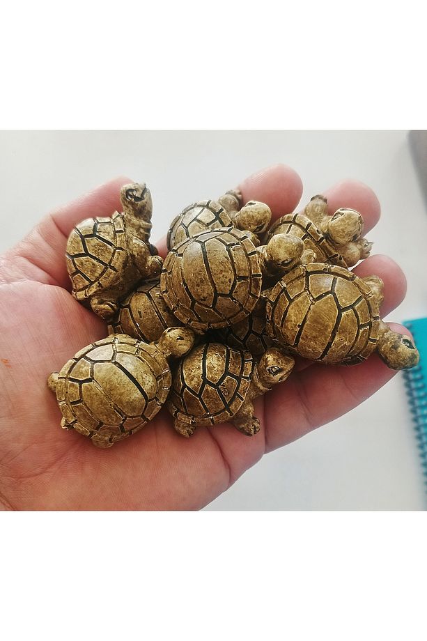 3 ADET Minik kaplumbağa biblo obje - 8