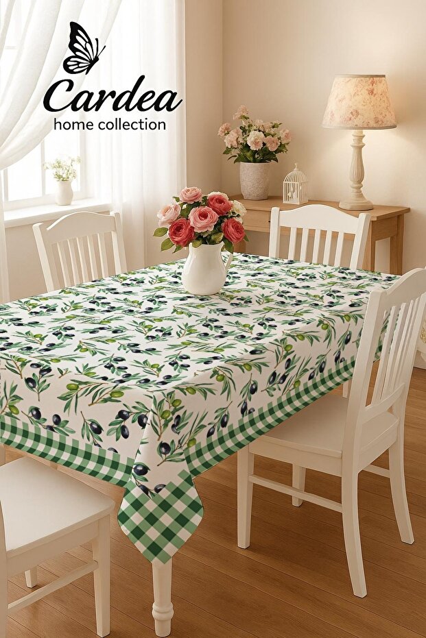 Olive Patterned Digital Printing Tablecloth - 2