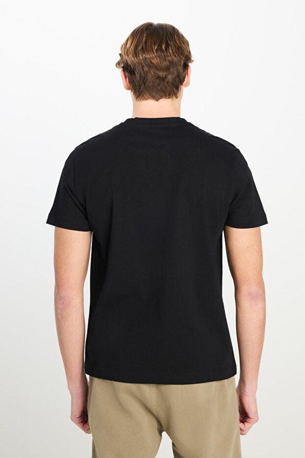 Regular Fit Patch Logo T-shirt Black - 2
