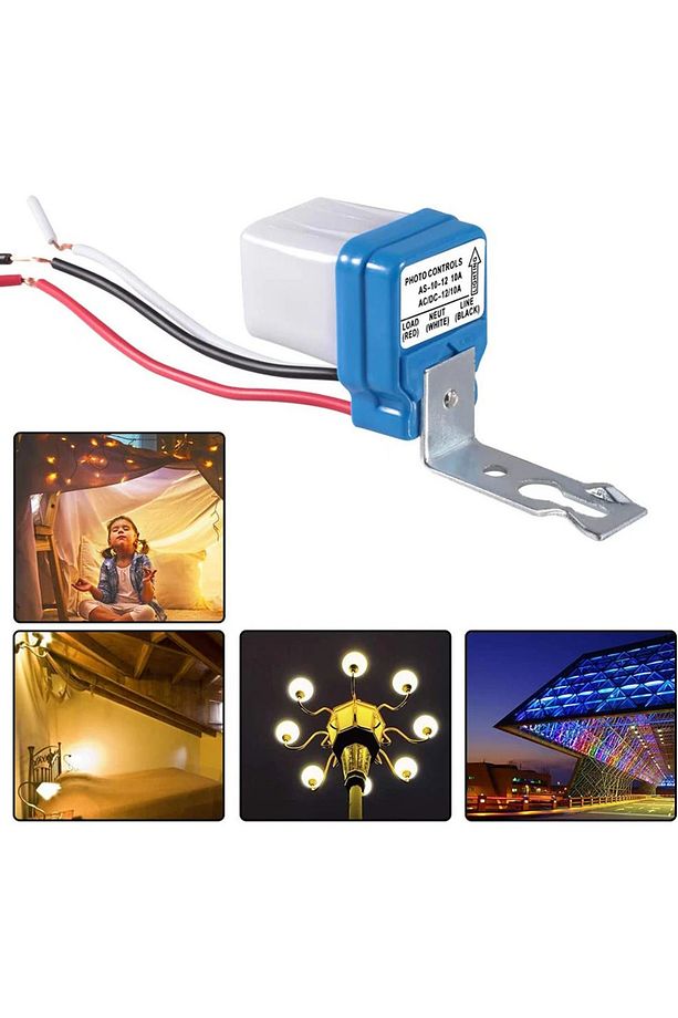 12 VOLT 10 AMPER LDR FOTOSEL SENSÖR ( GECE ÇALIŞIR GÜNDÜZ KAPANIR ) - 1