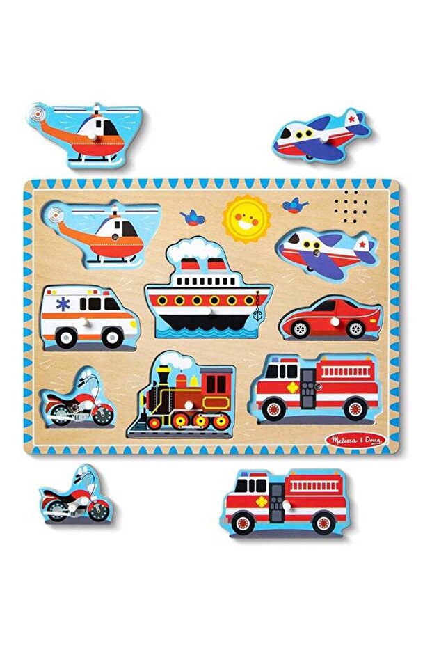 Vehicles Sound Pegged Puzzles