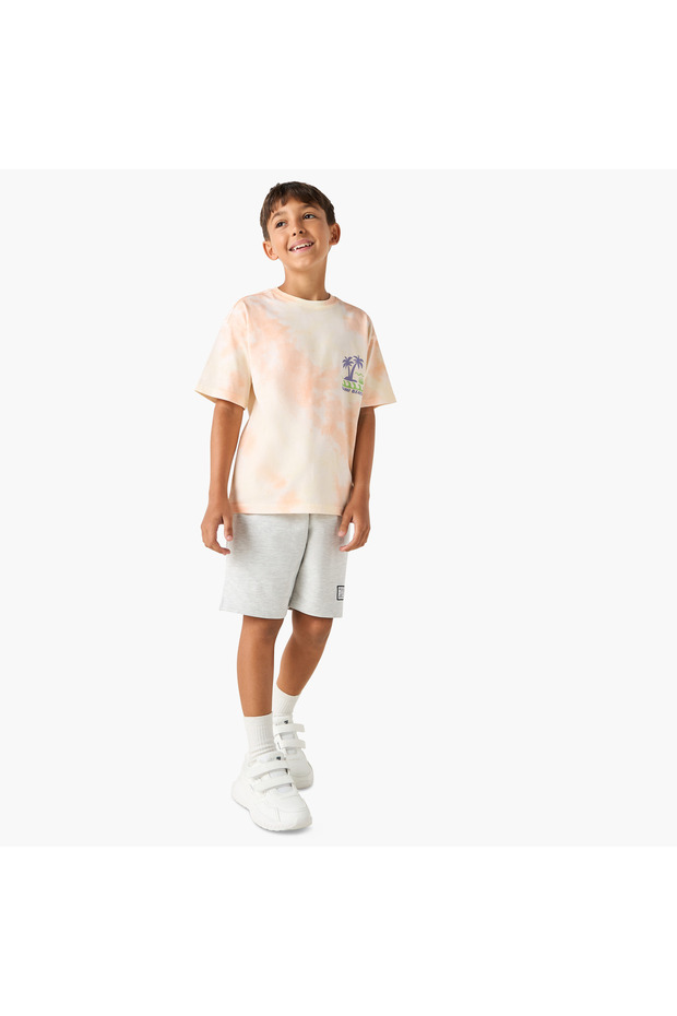 Solid Shorts with Elasticated Drawstring and Pockets - 2