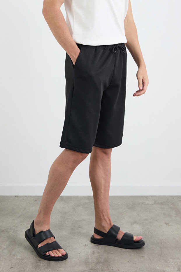 Basic Beli Bağlamalı Cepli Şort - 1