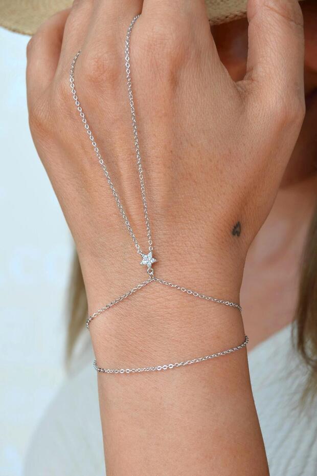 Mini Starry Şahmeran Elegant Thin Single Star Detailed Şahmeran