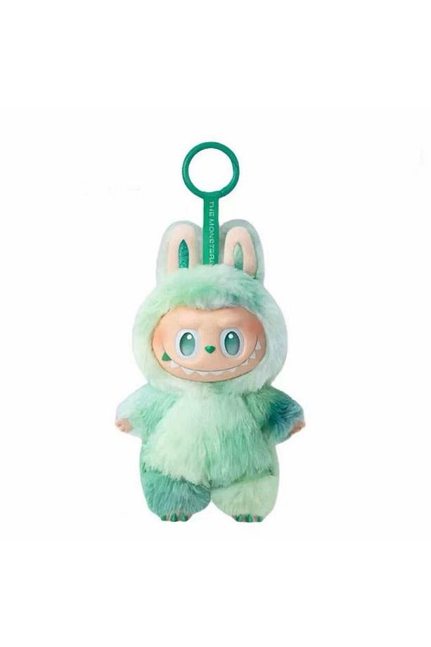 Kabarcık kumaş labubu3.0 üç nesil peluş bebek vinil sevimli bebek moda sevimli kutu bebek green - 1