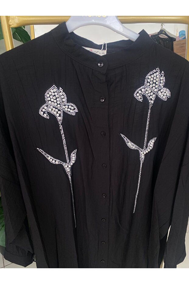 Çiçek Taşlı gömlek - 3
