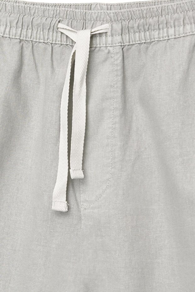 Ketenli Bermuda jogger - 7