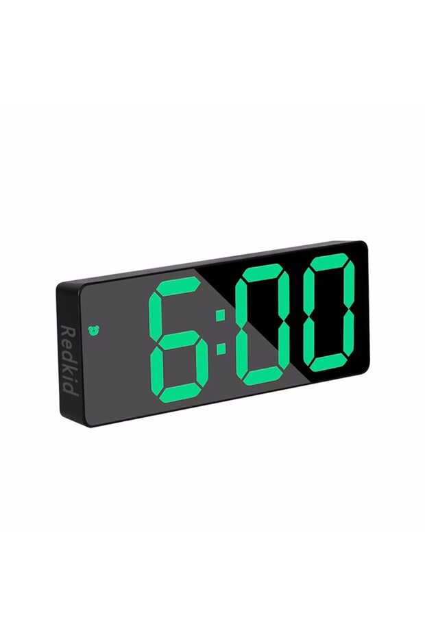 Desk Clock, Black/Green - 4
