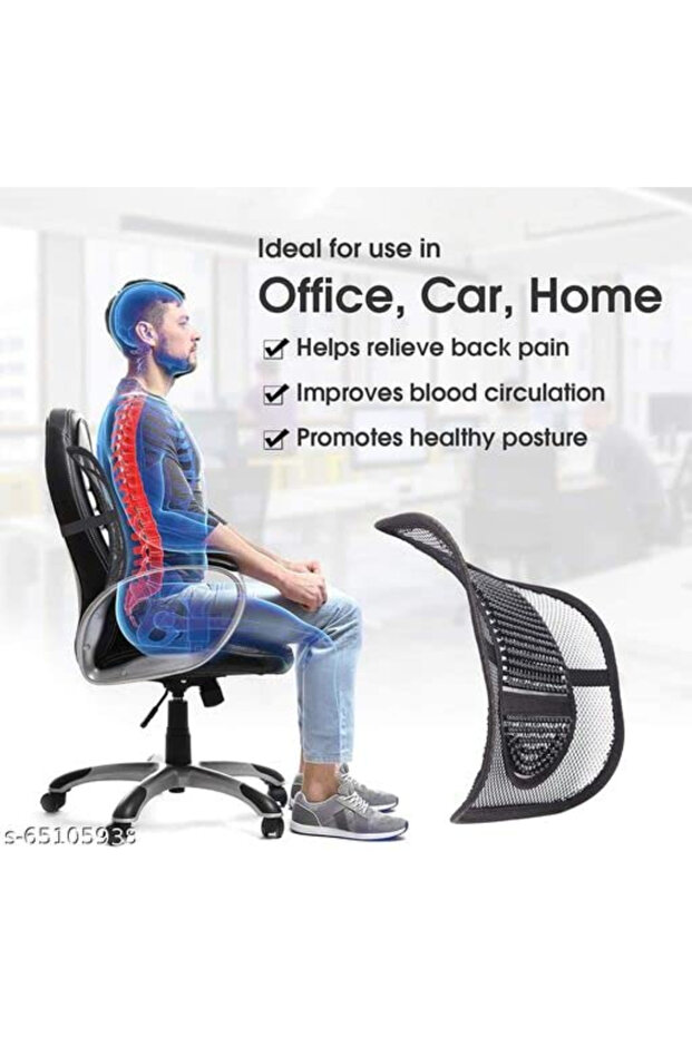 Adjustable, sweat-proof lumbar support - 2