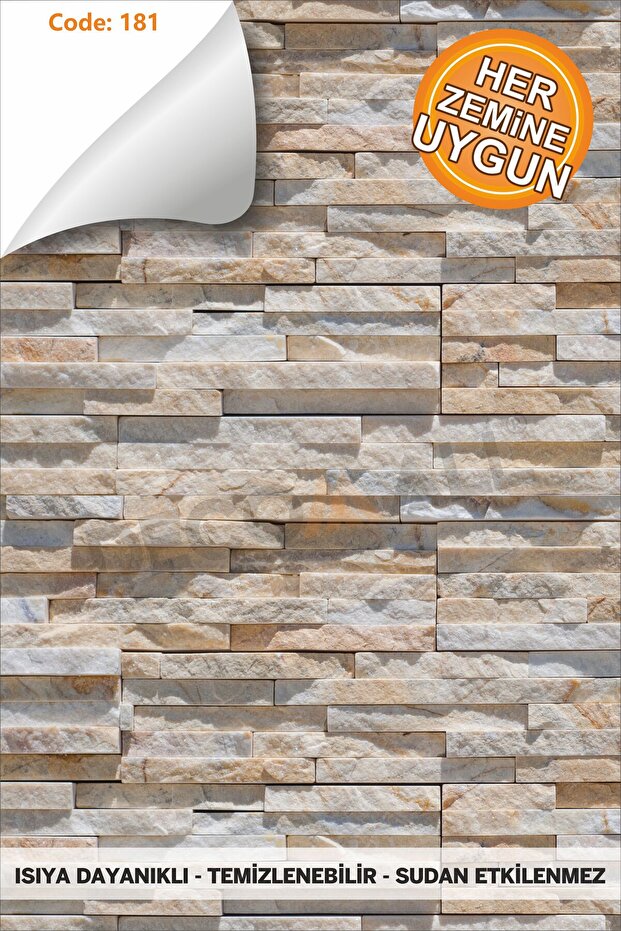 Waterproof 100X100 cm Kitchen Bathroom Floor Marble Tile Adhesive Foil (Laminated) Code 200
