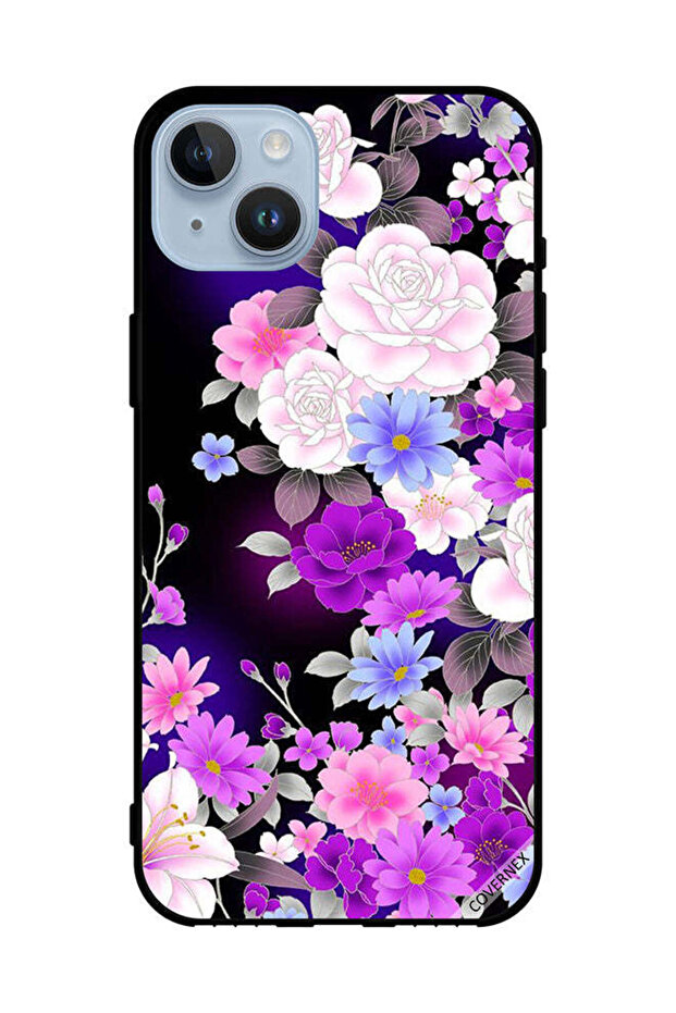غطاء حماية لهاتف Apple iPhone 14 Plus مزيج الزهور
