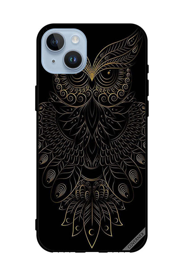غطاء حماية لهاتف Apple iPhone 14 Plus بتصميم بومة زهرية حديثة