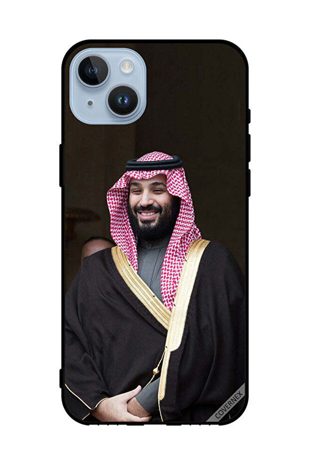 غطاء حماية لهاتف آبل آيفون 14 بلس محمد بن سلمان مبتسمًا