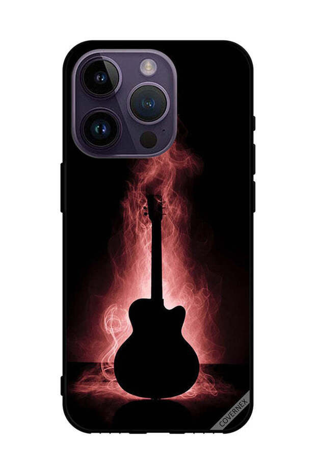 غطاء حماية لهاتف Apple iPhone 14 Pro بتصميم انعكاس الجيتار