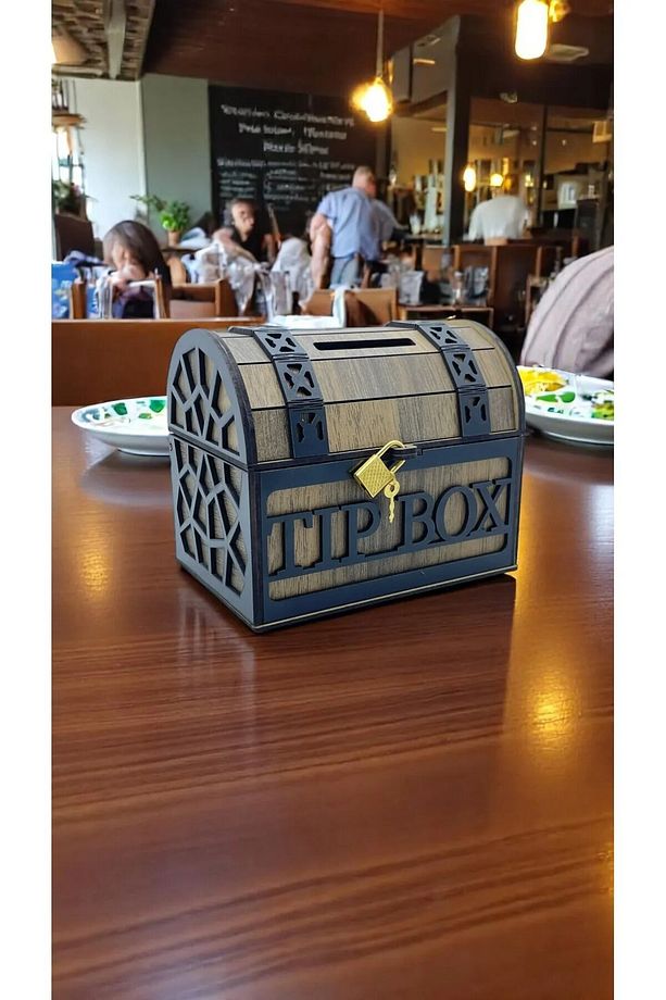 Tip Box, Bahşiş Kutusu, Kumbara, Sandık Tipi Tipbox - 1