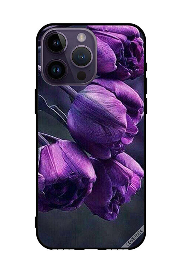 غطاء حماية لهاتف Apple iPhone 14 Pro Max زهور داكنة