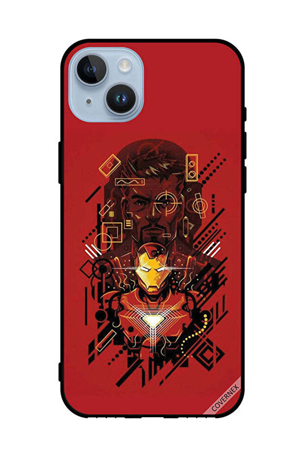 غطاء حماية لهاتف Apple iPhone 14 Plus، رسم الرجل الحديدي