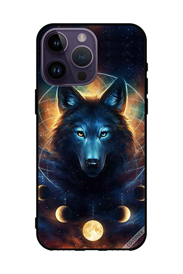 غطاء حماية لهاتف Apple iPhone 14 Pro Max ذئب في الفضاء