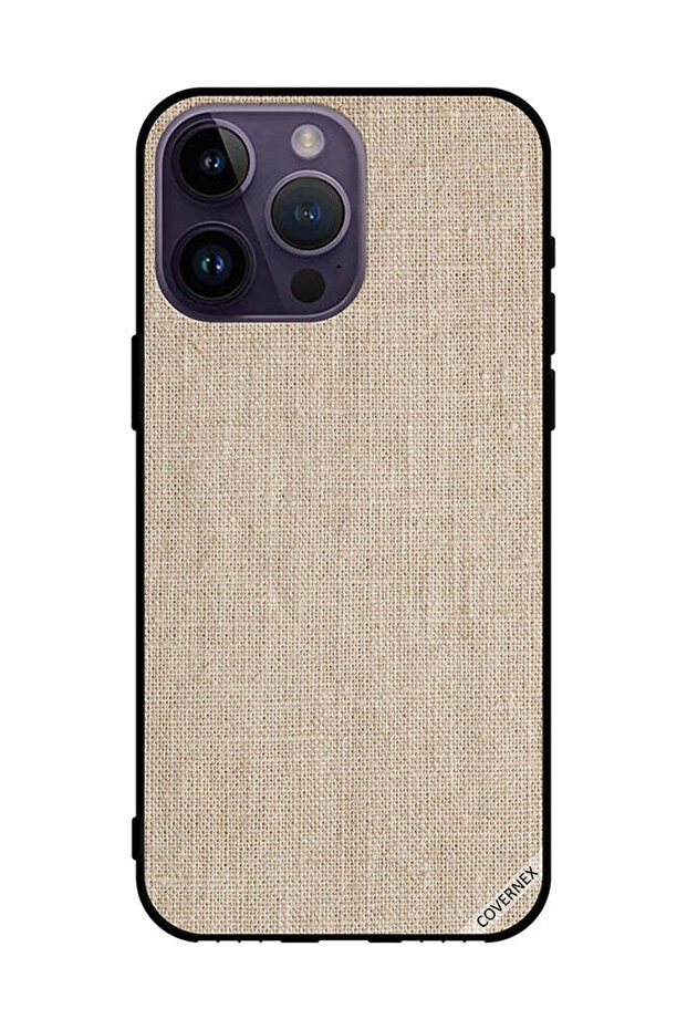 غطاء حماية لهاتف Apple iPhone 14 Pro Max بنقشة قماش جادار